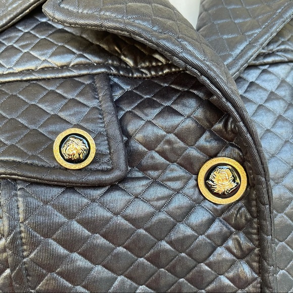 Versace vintage 90s quilted satin jacket